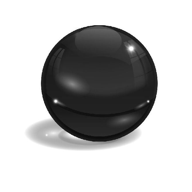 1069956 | BL-00635-BG-G25 (PK-5) --- Glass Balls - 6.35 mm Black Glass - AFBMA Grade 25 Fused Silica Ball