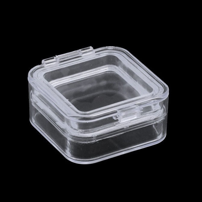 1232345 | PBOX01-030-030-010-M (Each) --- Clear Plastic Parts Boxes - Number of Compartments 1 - 30x30 mm - Acrylic Parts Box