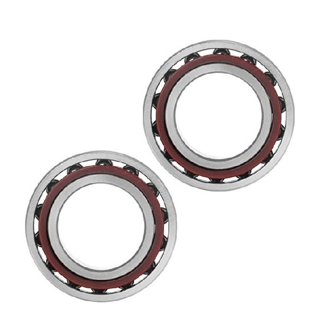 1133200 | 7005-15-T9H-DULJP4 (PK-2) --- Angular Contact Bearings - 25x47x12 mm Single Row Ball - Chrome Steel SAE 52100 - High Speed Polyamide Cage Bearing