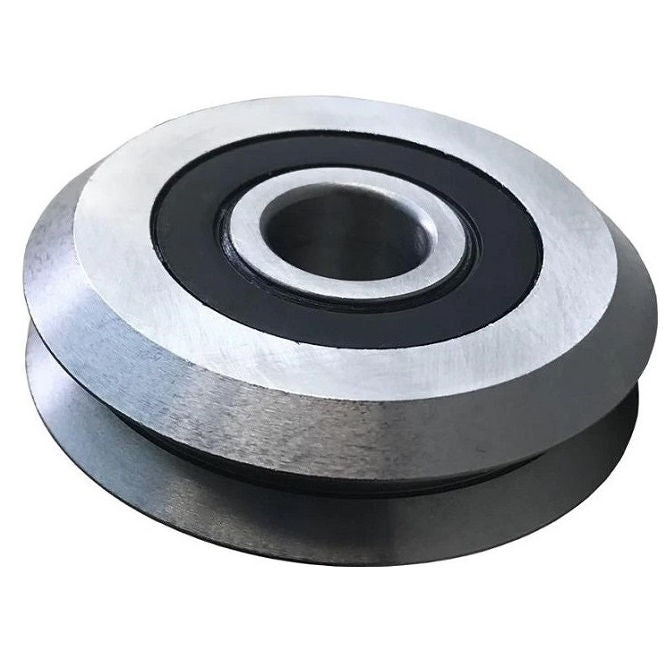 1054589 | SMR599-150-YY-VP-097 (Each) --- Plain Guide Wheels Dual Vee - Size Reference 4 - 59.944x19.05 mm - Stainless Steel AISI 440C Wheel
