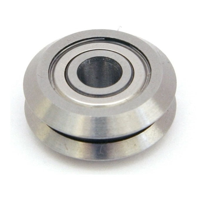1046493 | MR457-120-ZZ-VP-081 (PK-10) --- Plain Guide Wheels Dual Vee - Size Reference 3 - 45.72x15.875 mm - Chrome Steel SAE 52100 Guide Wheel