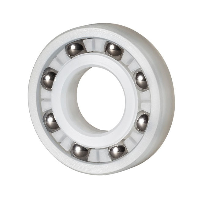 1086929 | P-R12212-KS6 (Each) --- Plastic Bearings - 9.525x34.925x11.112 mm - PVDF with Stainless Steel 316 Balls Bearing
