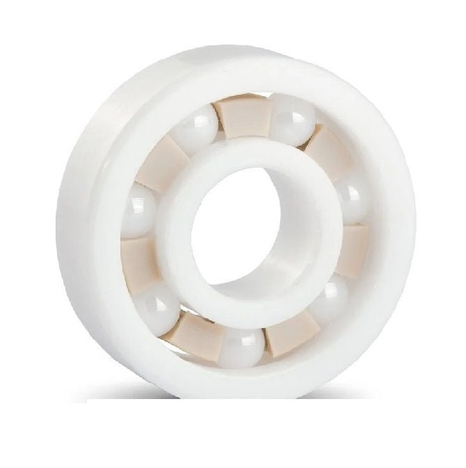 1125229 | CZR-6004-TF-DRY (Each) --- Single Row Ball Bearings - 20x42x12 mm Unflanged - Ceramic Zirconia - PTFE Cage Bearing