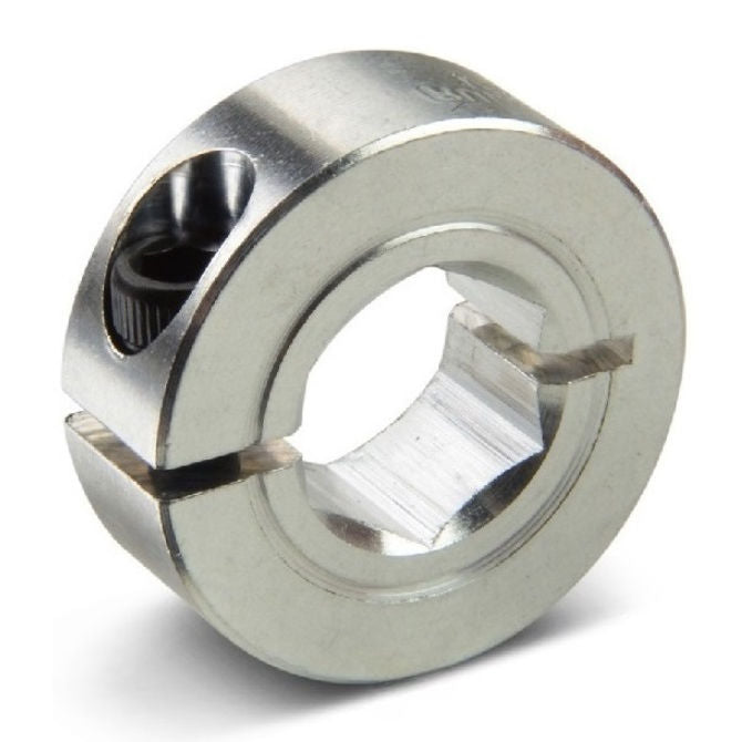 1077289 | COH-00794-021-06-1P-S3 (Each) --- Hex Bore Collars - 7.938x20.7x6.4 mm One Piece - Stainless Steel 303/304 Similar to A2, 18-8 HRB80 Collar