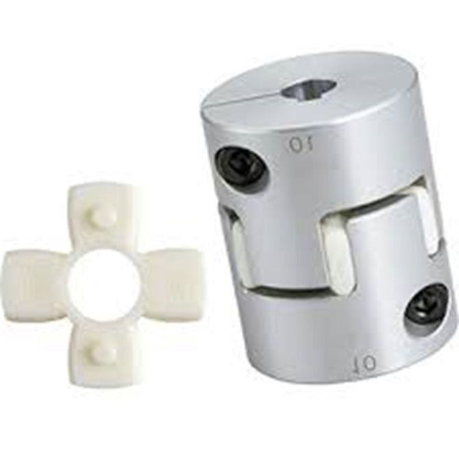 1076587 | CP-079-095-20-030-J-PU92C (Each) --- Spider Type C Complete Couplings - 7.938x9.525x20 mm - Aluminium with 92 Duro White Spider Coupling