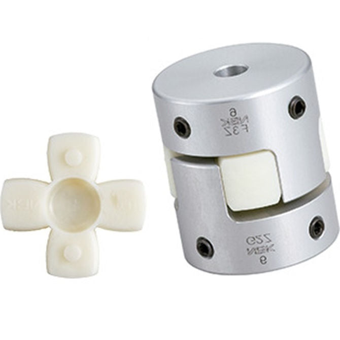 1071527 | CP-064-095-20-030-J-PU92G (Each) --- Spider Type C Complete Couplings - 6.35x9.525x20 mm - Aluminium with 92 Duro White Spider Coupling