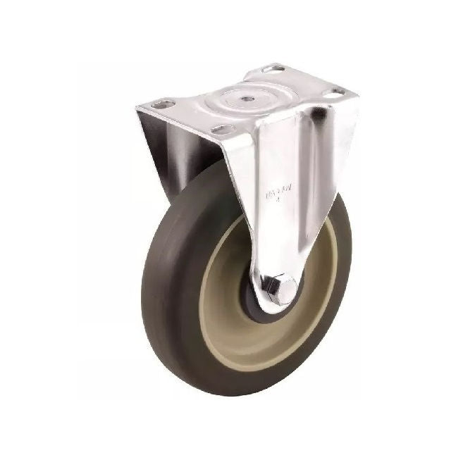 1178079 | RWC-R3711 (PK-2) --- Plate Castors - Wheel diameter 75 Rigid 50 mm - Inst Rubber Castor