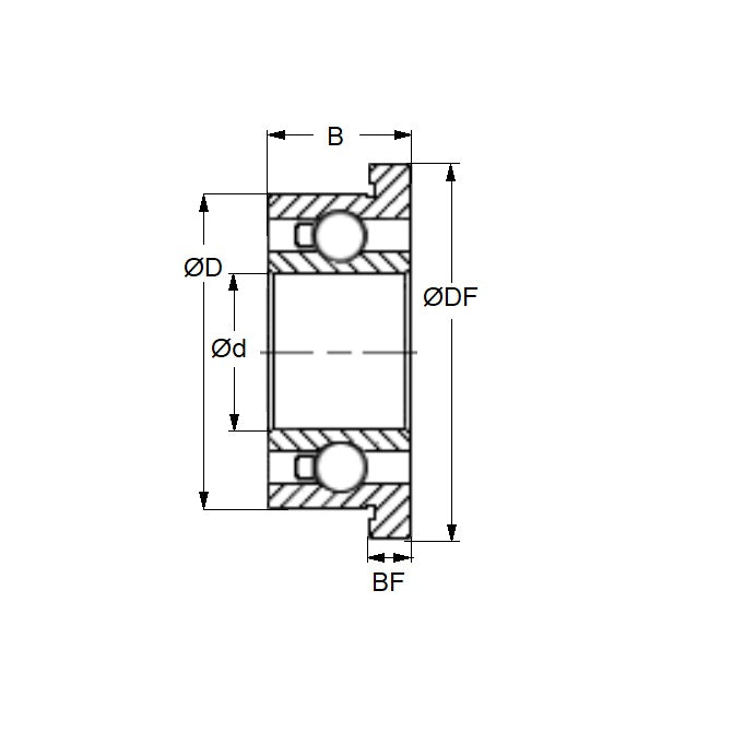 1046477 | SFR144-D28-ZSO (Each) --- Dental Applications Bearings - 3.175x6.35x2.381 mm - Stainless Steel AISI 440C Bearing