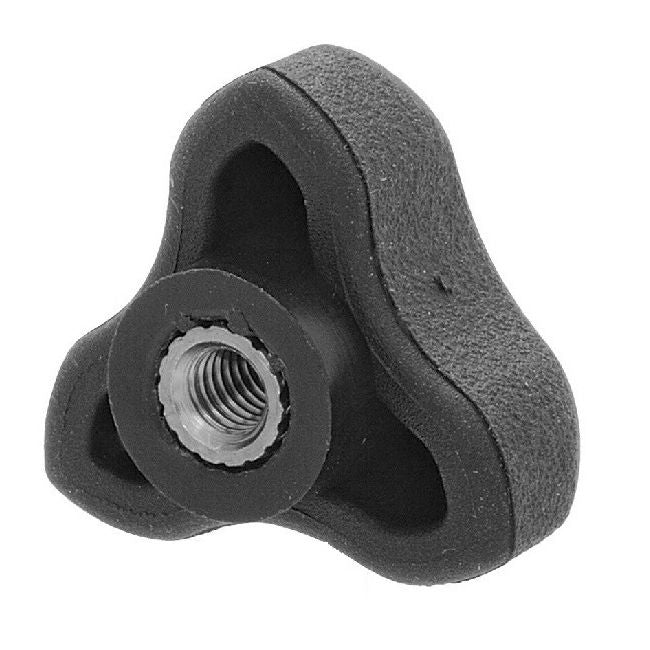 1103083 | KF127C-055-3L-SFT (PK-100) --- Lobe Knobs - 1/2-13 UNC - 12.7mm - 55.12x22.9 mm Three Lobe - Zinc Plated Brass Knob