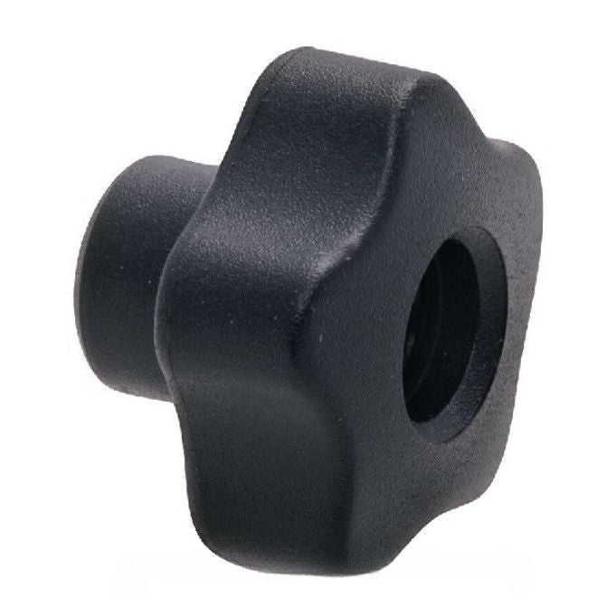 1103176 | KF127C-063-5LSFT-P (Each) --- Lobe Knobs - 1/2-13 UNC - 12.7mm - 62.99 - - Five Lobe - Black Plastic Knob
