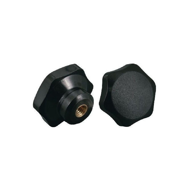1072877 | KF064C-040-6L-BR (Each) --- Lobe Knobs - 1/4-20 UNC - 6.35mm - 40.13x9.5 mm Six Lobe - Brass Knob