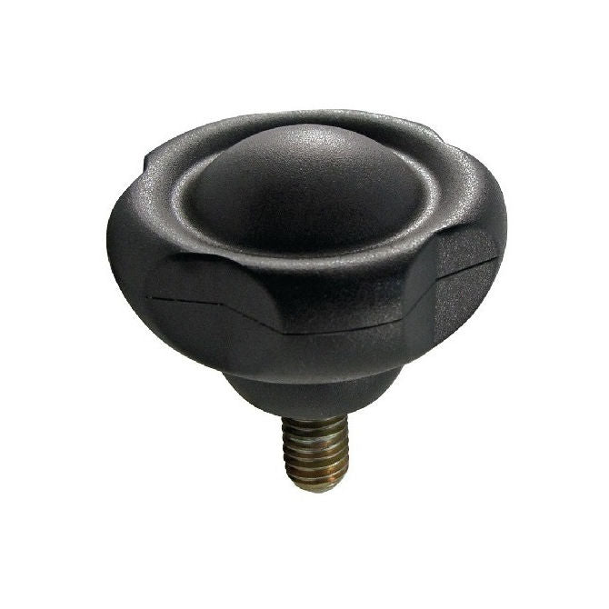 1103152 | KM127C-063-5L30-ST (PK-10) --- Lobe Knobs - 1/2-13 UNC - 12.7mm - 63x30 mm Five Lobe - Plated Steel Knob