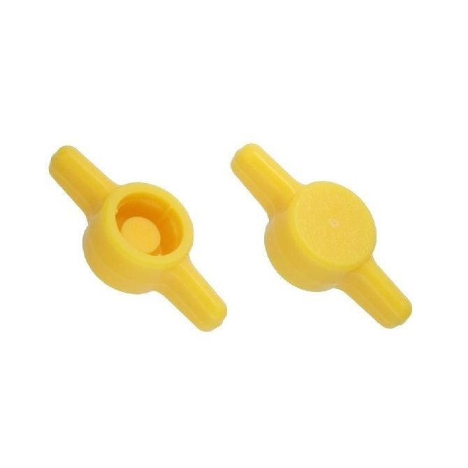 1072891 | KM064-032-TEE-Y (PK-10) --- Thumb Knobs - 1/4 - 6.35mm - - Use Own Screw 31.75x7.9 mm For Cap Screws - Plastic Knob