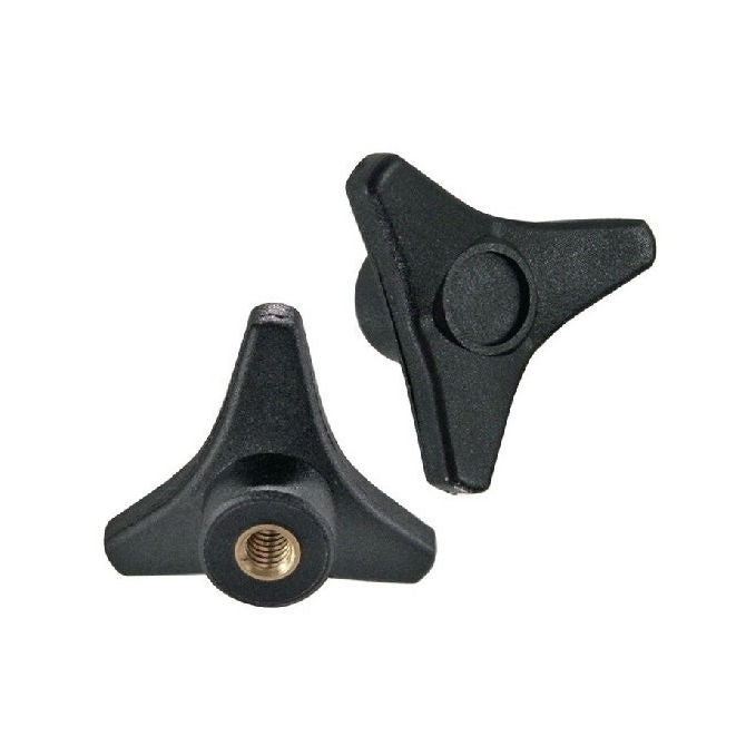 1087241 | KF095C-085-TRI-BHF (Each) --- Tri Knobs - 3/8-16 UNC - 9.53mm - 85.09 - - Blind Hole - Brass Knob