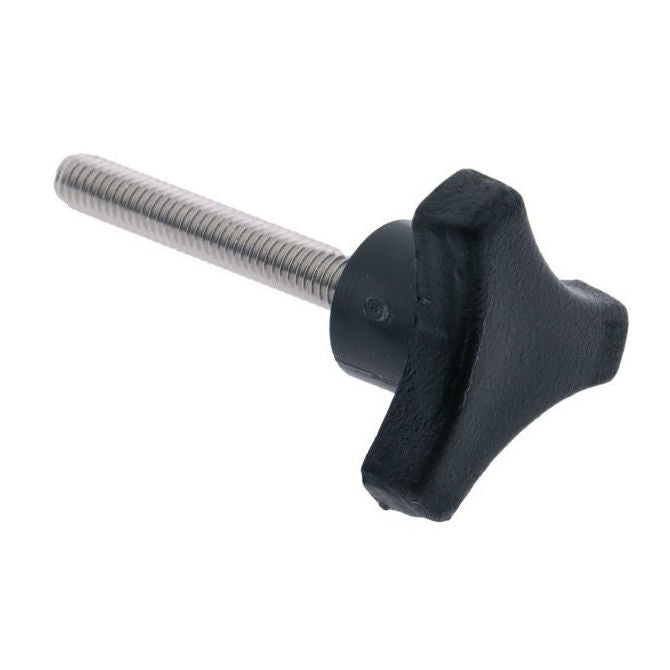 1087243 | KM095C-085-TRI-BHM (Each) --- Tri Knobs - 3/8-16 UNC - 9.53mm - 85.09 mm - 30 Male - Plated Steel Knob