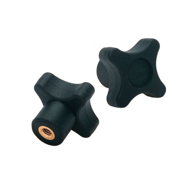 1057601 | KF048C-020-CS (Each) --- Cross Knobs - 10-24 UNC - 4.76mm - 20.07x8.9 mm Female - Brass Knob