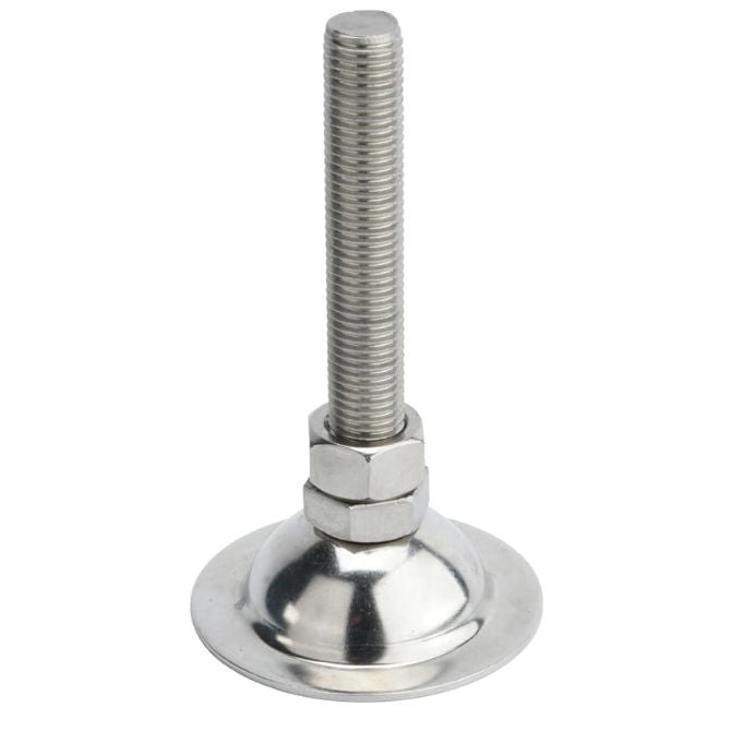 1092511 | MLM-100M-080-S4-ECO (Each) --- Levelling Studded Mounts - M10 - 10x1.5mm - 38x19.5 mm Economy - Stainless Steel 304 Similar to A2, 18-8 HRB80 Mount