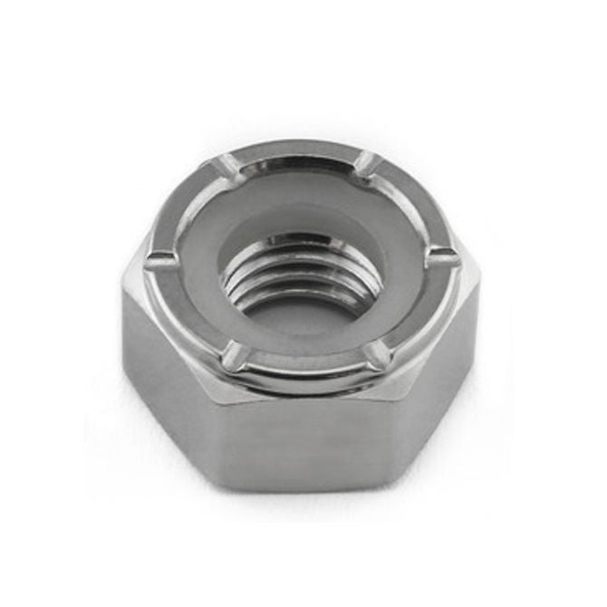 1039709 | NT022C-NI-AL (PK-10) --- Hexagonal Nuts - 2-56 UNC - 2.18mm - - 3.97 mm Nylon Insert - Aluminium Nut
