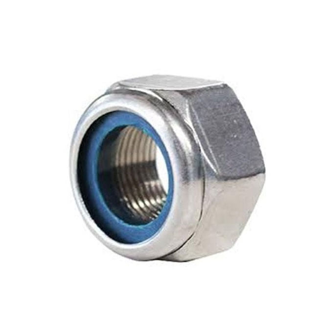 1054684 | NT042C-NI-S4 (PK-10) --- Hexagonal Nuts - 8-32 UNC - 4.17mm - 5.9x8.7 mm Nylon Insert - Stainless Steel 304 Similar to A2, 18-8 HRB80 Nut