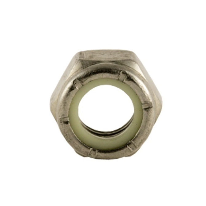 1049347 | NT035C-NI-CS (PK-5) --- Hexagonal Nuts - 6-32 UNC - 3.5mm - 4.2x7.7 mm Nylon Insert - Steel - Plated Nut