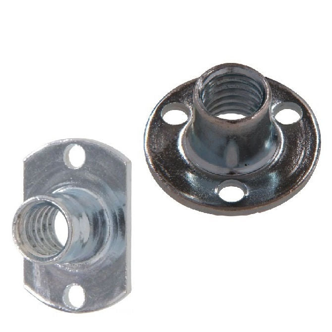 1070016 | NT064C-RW-CS (PK-10) --- Weld Steel Nuts - 1/4-20 UNC - 6.35mm - Round Base 19.05 mm