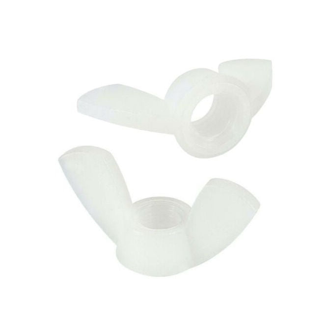 1060082 | NT050M-WG-NY (PK-10) --- Wing Nuts - M5 - 5x0.8mm - 16x10 mm - Natural Nylon 6.6 Nut