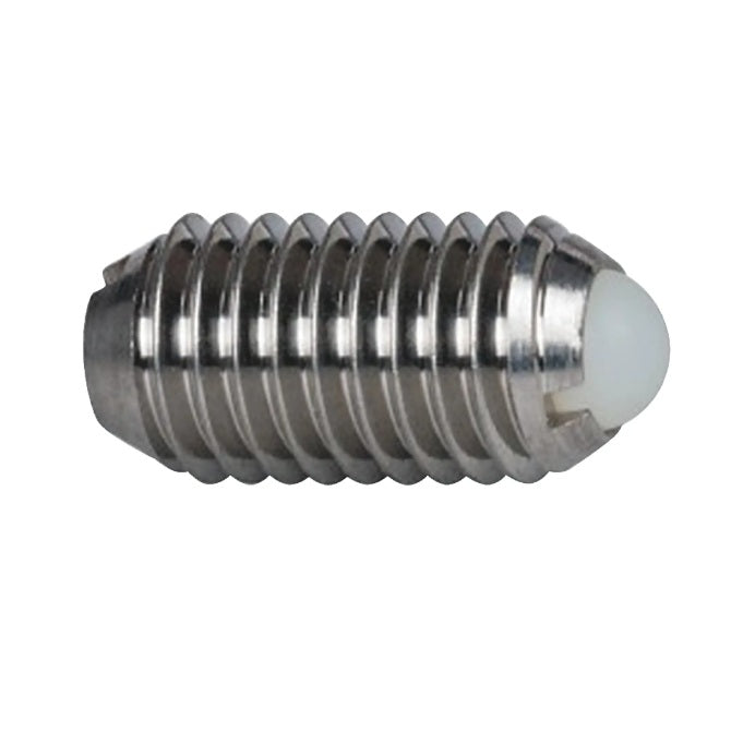1054298 | PLST-042C-111-AS-021 (Each) --- Spring Plungers - 8-32 UNC - 4.17mm - 11.1 mm - 6.7 N No Handle - Stainless Steel Body with Acetal Plunger