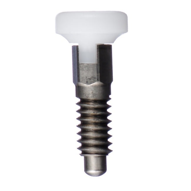 1098339 | PLST-120-250-HSL-008 (Each) --- Spring Plungers - M12 - 12x1.75mm - 25 mm - 2.5 N Acetal Handle - Stainless Steel Plunger