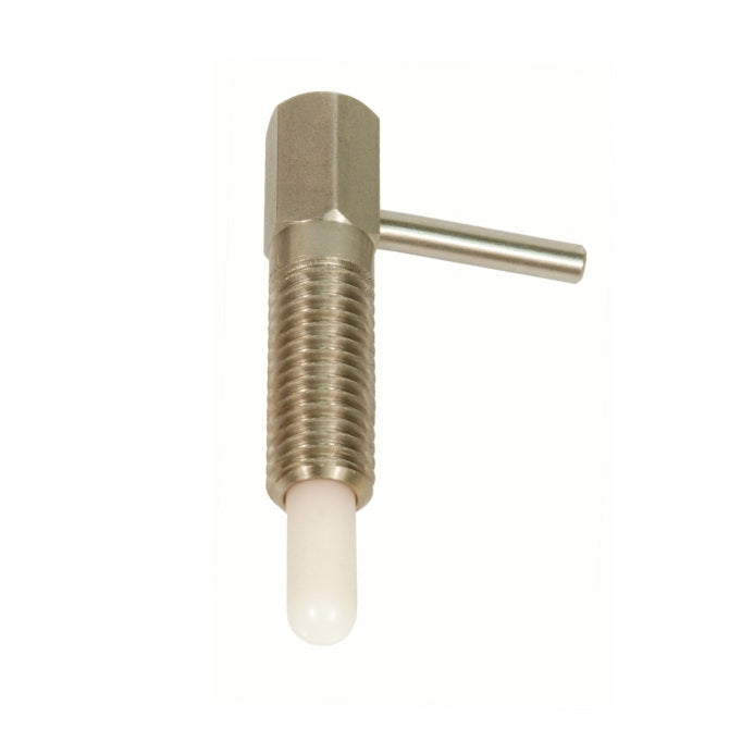 1111302 | PLST-159C-445-HLACL-022 (Each) --- Spring Plungers - 5/8-11 UNC - 15.88mm - 44.5 mm - 4.5 N L Handle - Steel Body with Acetal Plunger