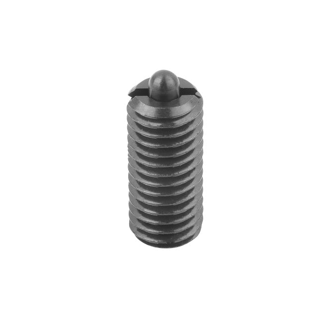 1091370 | PLBT-100M-190-C-049 (Each) --- Ball Threaded Plungers - M10 - 10x1.5mm - 19 mm - 18.6 N - Steel Plunger