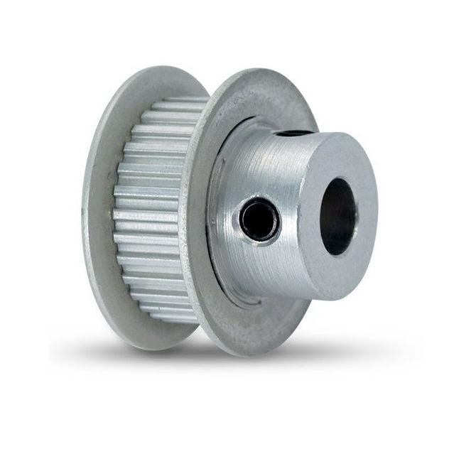 1147679 | P-020G-030-030FF-AL-G-064 (Each) --- Metric Timing Pulleys - 30 tooth - 3x6.35 mm 2mm Pitch - Aluminium Pulley