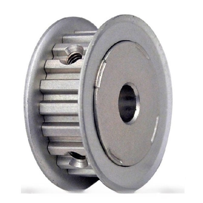 1137947 | P-XL-028-095FF-AL-GN-064 (Each) --- Inch Timing Pulleys - 28 tooth - 9.5x6.35 mm 5.080mm Pitch XL - Aluminium Pulley