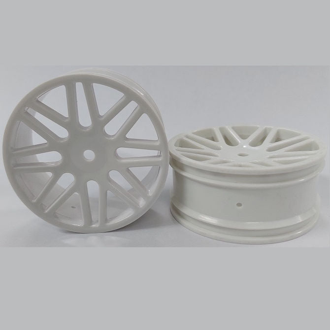 1231859 | RM-XO-060N-W-16 (Per Card) --- RC Car Rims Hobby - Rim Colour White 16 Spoke Tenth Scale - Aluminium Rim