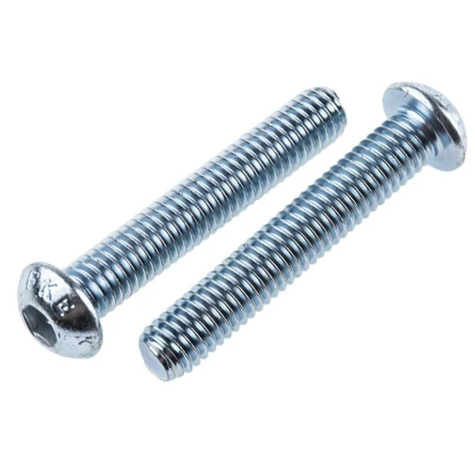 1053385 | SC040M-050-B-SK-CZ (PK-100) --- Button Screws - M4 - 4x0.7mm - 50 mm - Zinc Plated Steel Socket Screw