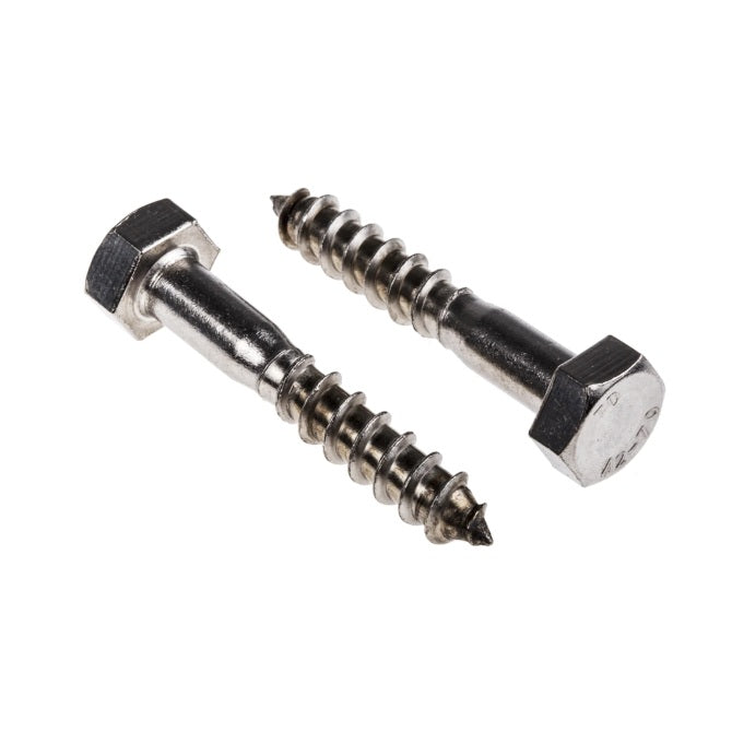 1100667 | SCT1200-180-CO-S6 (PK-25) --- Coach Screws - Approx Diameter M12 - 180 mm - Stainless Steel 316 Similar to A4, 18-10 Screw