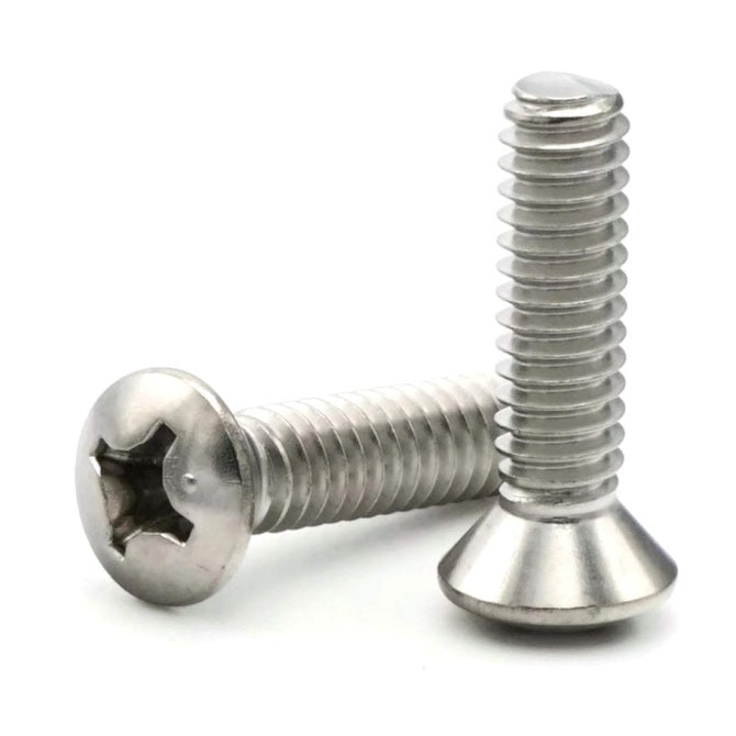 1052072 | SK040M-012-O-PH-S4 (PK-10) --- Countersunk Screws - M4 - 4x0.7mm - 12 mm - 304 Stainless Oval Top Screw