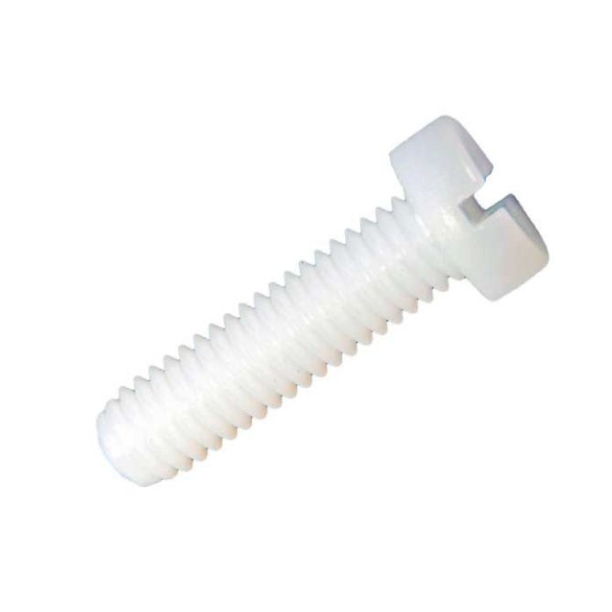 1043079 | SC028C-007-F-SL-N (PK-50) --- Fillister Head Screws - 4-40 UNC - 2.85mm - 7.9 mm - Nylon - Zytel 101 - Slotted Screw