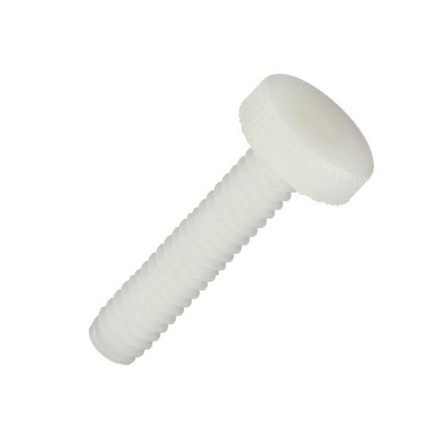 1055496 | THS035C-013-K-NY (Each) --- Thumb Screws - 6-32 UNC - 3.5mm - 12.7x15.88 mm Knurled - NYLATRON GS PA66 + MoS2 Screw