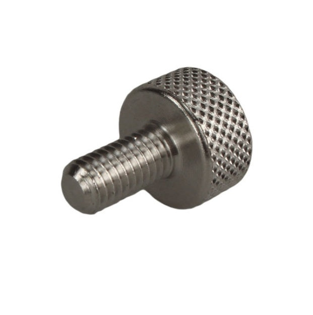 1054263 | THS042C-010-K-3 (Each) --- Thumb Screws - 8-32 UNC - 4.17mm - 9.53x14.29 mm Knurled - Stainless Steel Screw