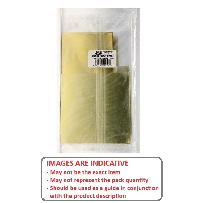 1146193 | AST-SHI-BR-0004 (Each) --- Small Parts Assortment Kits - Selection Shim 4 - Sheet - Brass