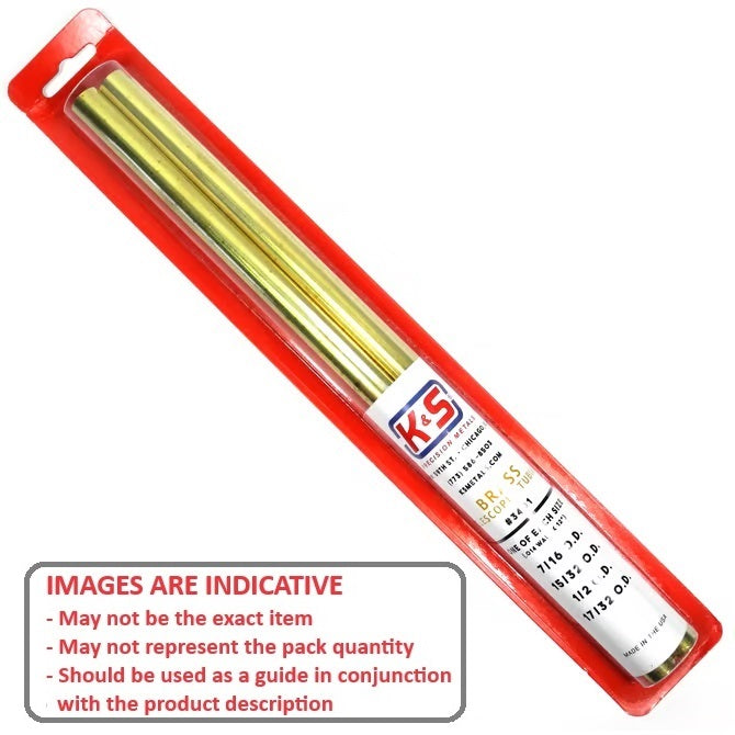 1152386 | AST-TUB-BRS-04 (Each) --- Small Parts Assortment Kits - Selection Tubing 4 - Telescoping Tubing 300mm Long - Brass