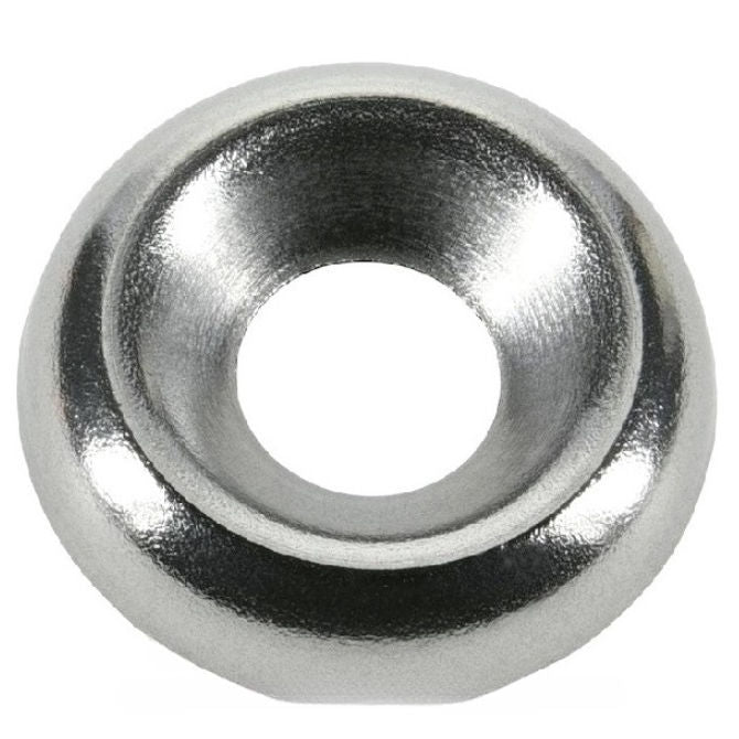 1061946 | W0050-CU-014-028-BNP (PK-1000) --- Cup Washers - 5x14.3x2.8 mm - Brass Nickel Plated Washer