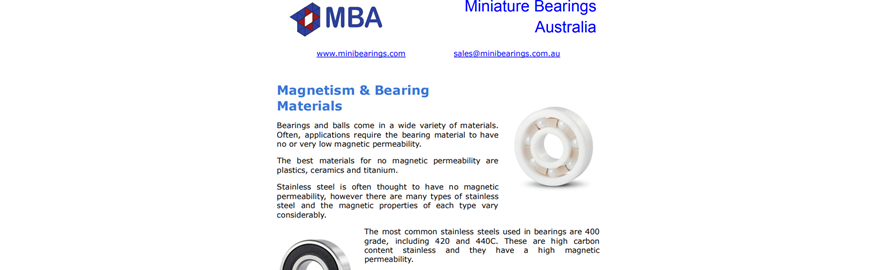Magnetism & Bearing Materials