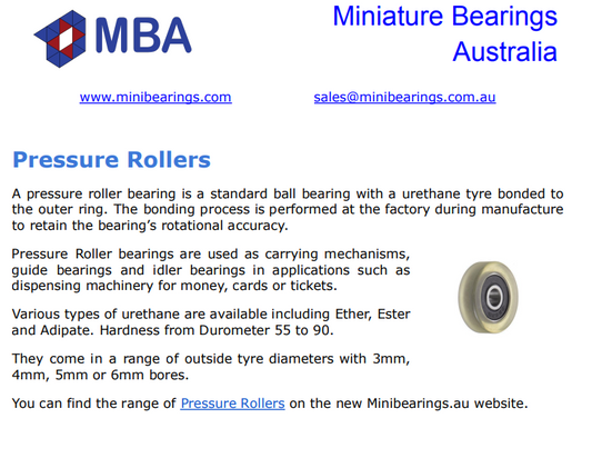 Pressure Rollers Information