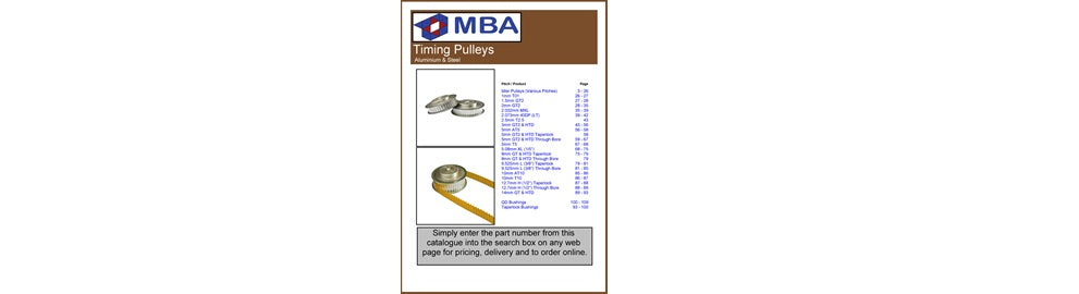 Free Timing Pulleys & Idlers Catalogue