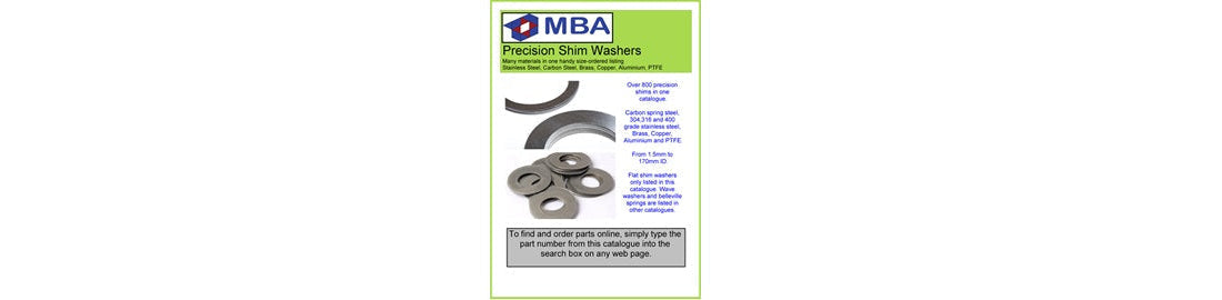 Free Precision Shim Washers Catalogue