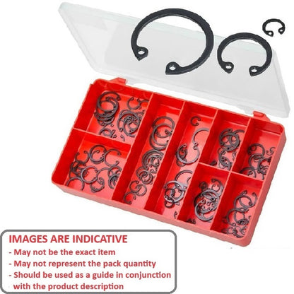1054565 | AST-CIR-I-IN-0300 (Each) --- Small Parts Assortment Kits - Selection Circlips - Internal 300 - Imperial Internal Circlips - 3/8 to 3 inch Range - Carbon Steel
