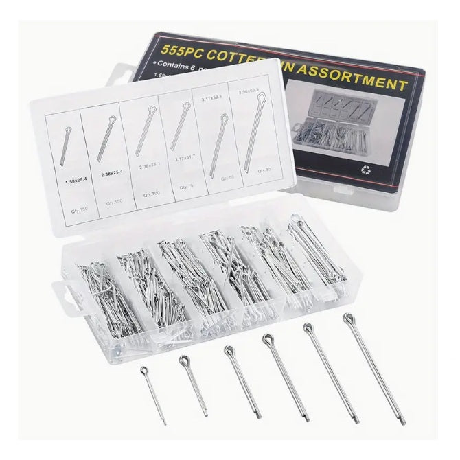 Small Parts Assortment Kits - Selection Split Pins 200 - 304 Grade Stainless Steel Imperial Cotter Pins - Stainless Steel 304 Similar to A2, 18-8 HRB80