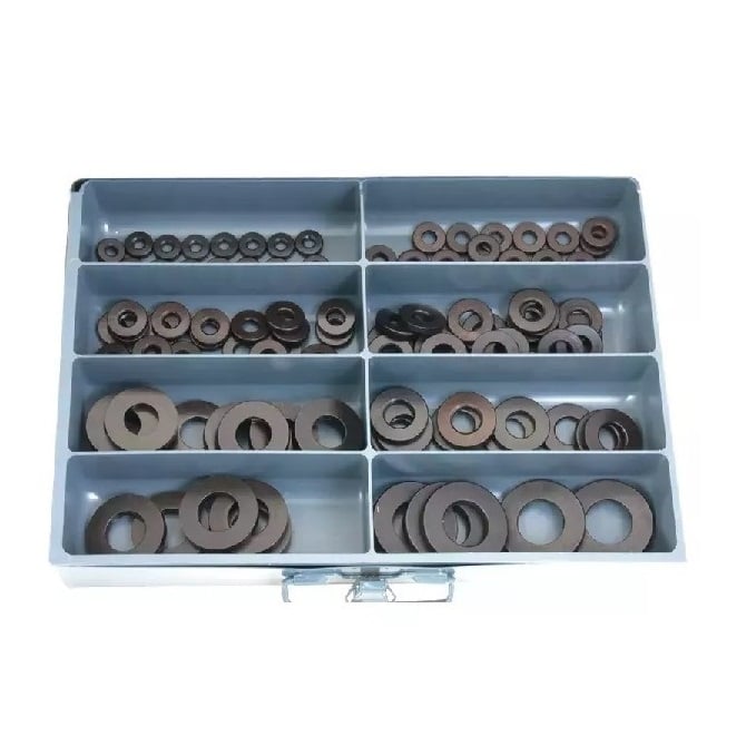 1154493 | AST-WAS-I-FL-0150 --- Assortment - Washers - Imperial - Heat Treated Black Oxide - Stamped x 150 -