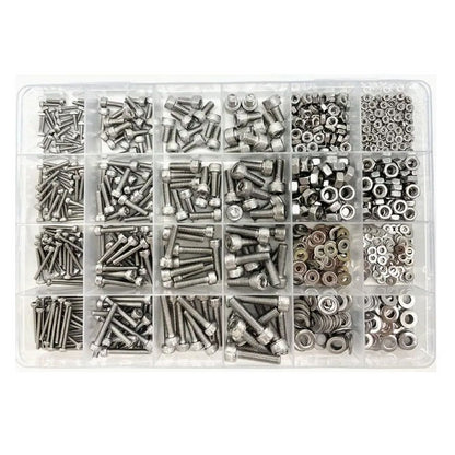 1063922 | AST-CAP-MS-880 (Each) --- Small Parts Assortment Kits - Selection Screws 880 - Metric Cap Screws, Washers and Nuts - Stainless Steel 304 Similar to A2, 18-8 HRB80